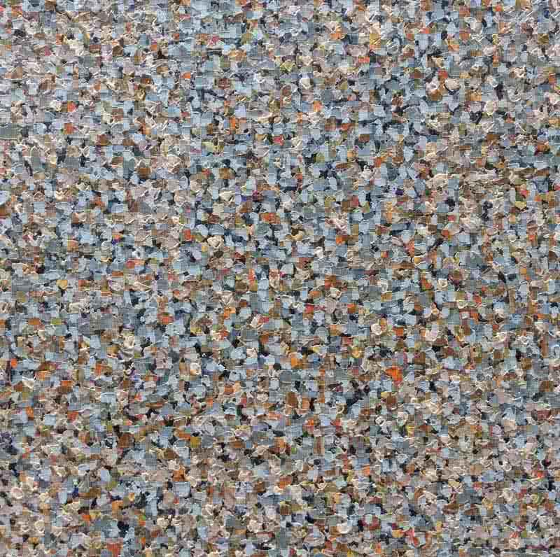 Abstract oil painting titled 'Untitled 5', 18x18 inches, by artist Vinit Kumar on Canvas