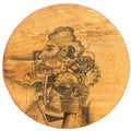 Figurative pen ink drawing titled 'Untitled 5', 10x10 inches, by artist Gopal Shinde on Wood