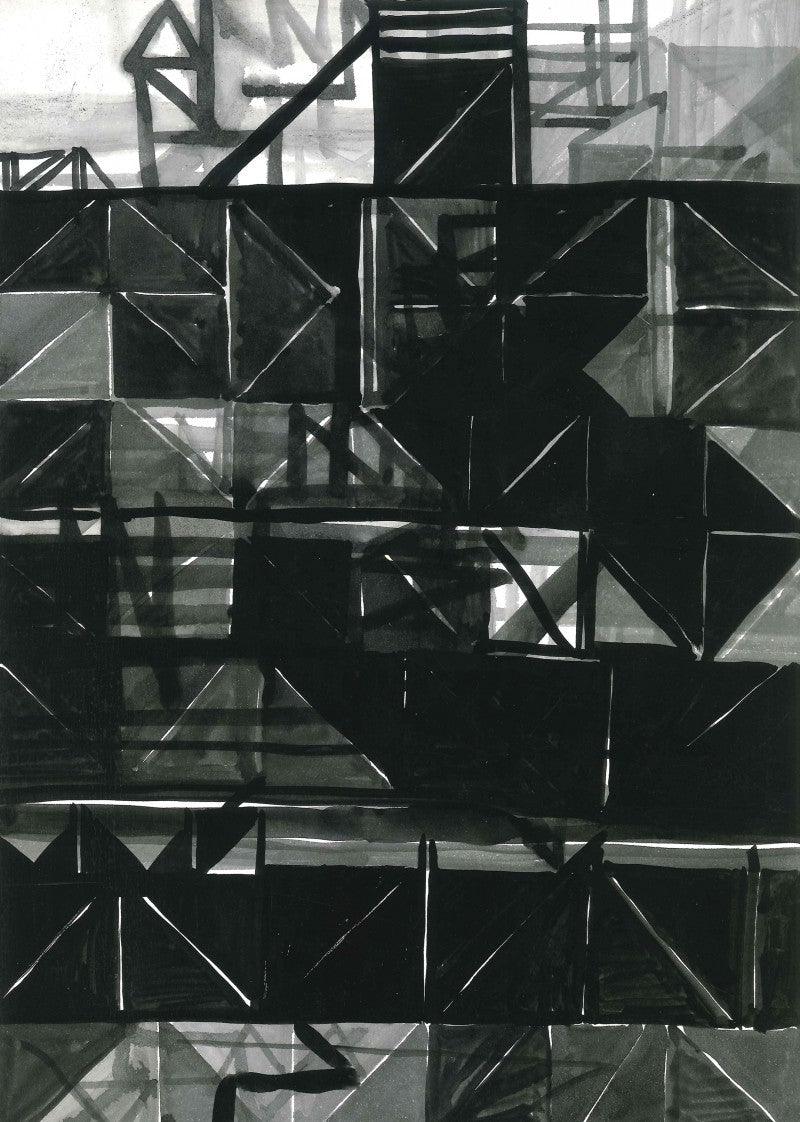 Abstract watercolor painting titled 'Untitled 5', 26x20 inches, by artist Prashant Anasane on Paper