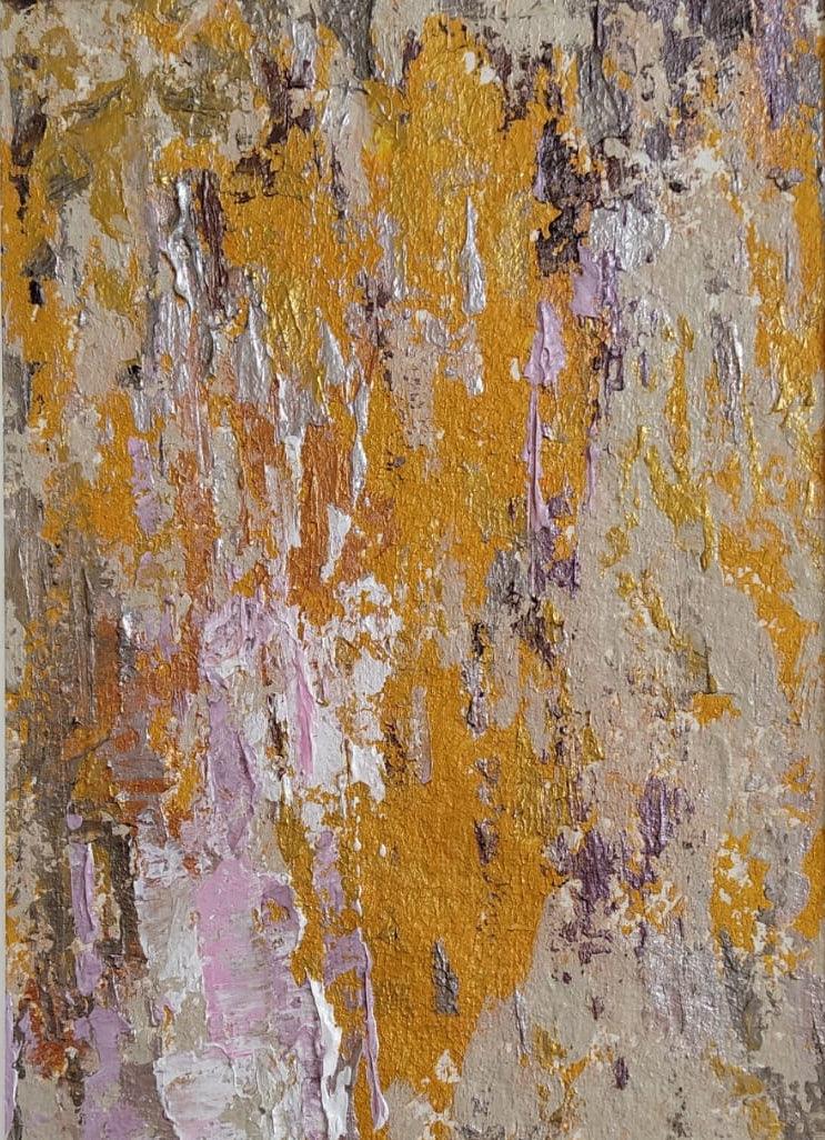 Abstract acrylic painting titled 'Untitled 5', 8x6 inches, by artist Deepashri Sakat on Paper