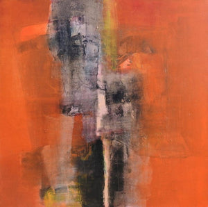 Abstract acrylic painting titled 'Untitled 5', 48x48 inches, by artist Umesh Patil on Canvas