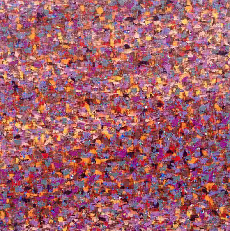 Abstract oil painting titled 'Untitled 5', 24x24 inches, by artist Vinit Kumar on Canvas