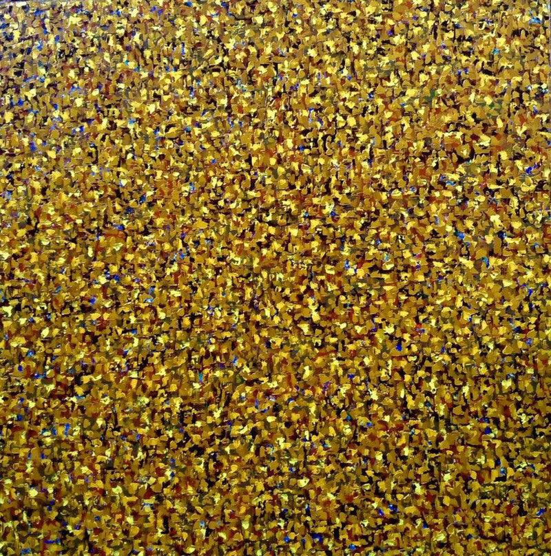 Abstract oil painting titled 'Untitled 5', 36x36 inches, by artist Vinit Kumar on Canvas