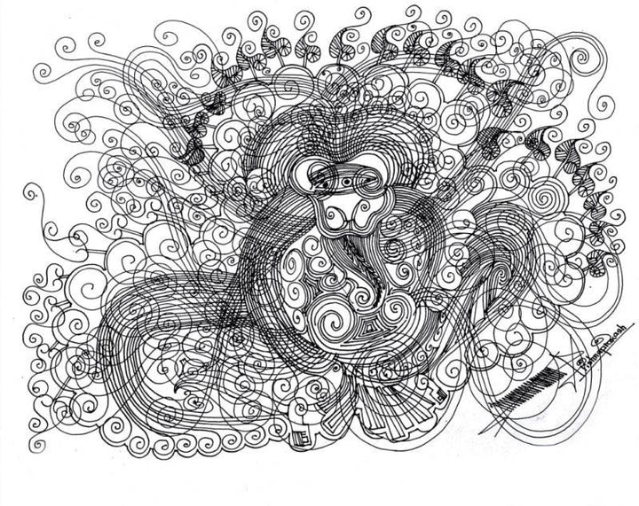 Untitled 51 Drawing by Krishnaprakash Vasant Martand | ArtZolo.com