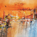 Abstract acrylic painting titled 'Untitled 52', 18x30 inches, by artist Dnyaneshwar Dhavale on Canvas