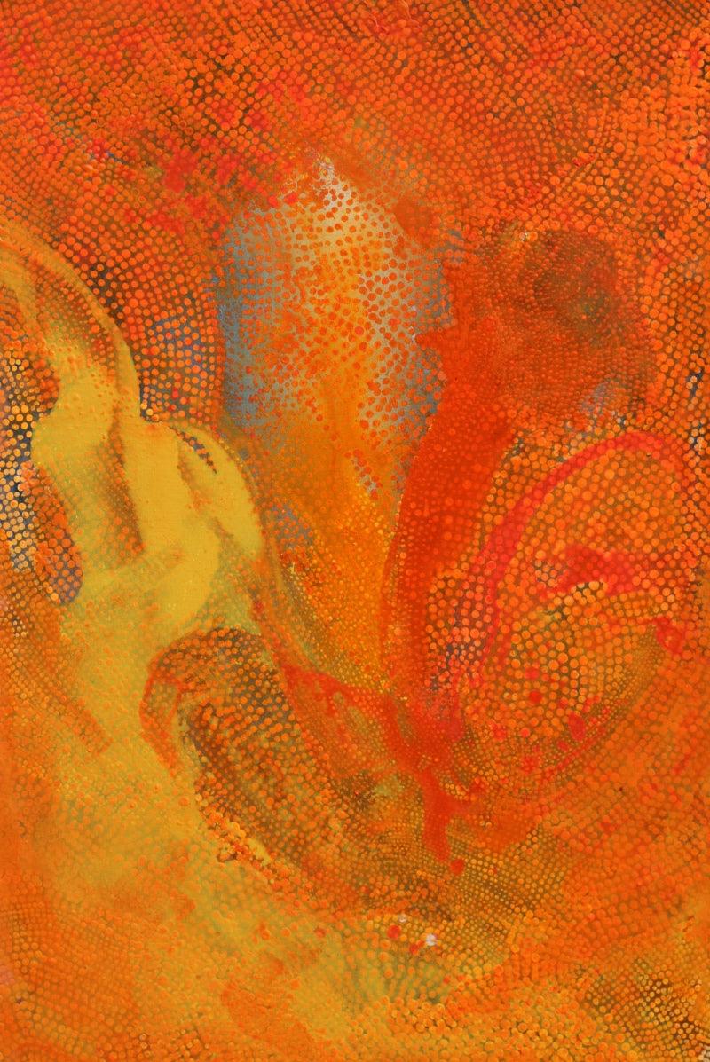 Abstract acrylic painting titled 'Untitled 54', 36x24 inches, by artist Durgesh Birthare on Canvas