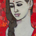 Figurative acrylic painting titled 'Untitled 6', 9x9 inches, by artist Satyajeet Varekar on Canvas