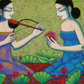 Figurative acrylic painting titled 'Untitled 6', 24x48 inches, by artist Pravin Utge on Canvas