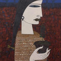 Figurative acrylic painting titled 'Untitled 6', 30x24 inches, by artist Biswajit Mondal on Canvas