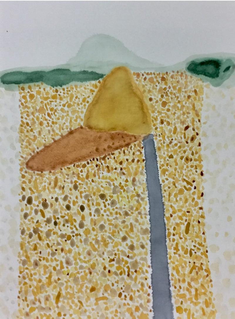 Abstract watercolor painting titled 'Untitled 6', 35x27 inches, by artist Bhanu Prakash on Paper