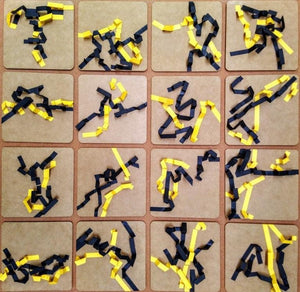 Abstract mixed media painting titled 'Untitled 6', 18x18 inches, by artist Ganesh Selvaraj on Vinyl Board