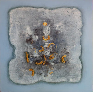 Abstract acrylic painting titled 'Untitled 6', 36x36 inches, by artist Jai Chouhan on Canvas