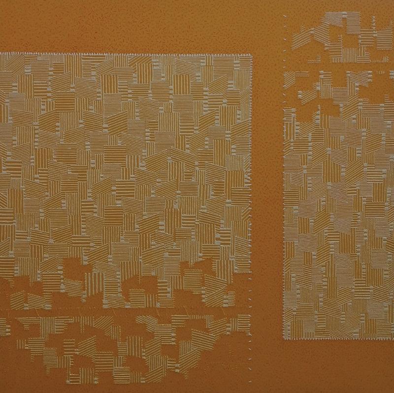 Abstract acrylic painting titled 'Untitled 6', 24x24 inches, by artist Ishwari Manolikar on Canvas