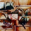 Abstract oil painting titled 'Untitled 6', 12x12 inches, by artist Ramesh Kher on Paper