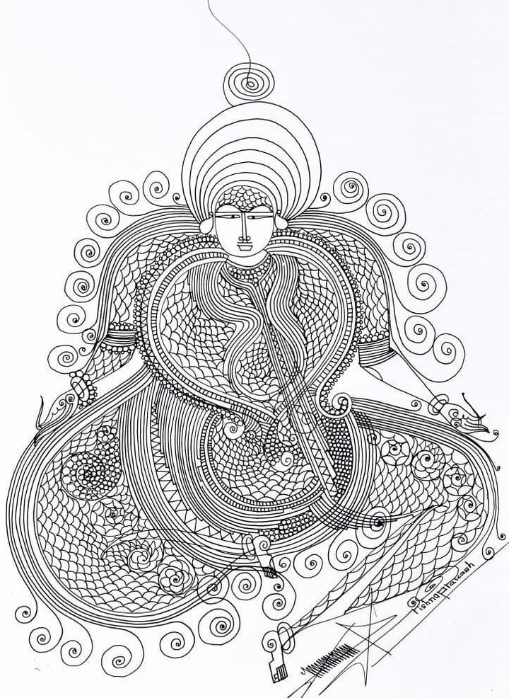 Untitled 60 Drawing by Krishnaprakash Vasant Martand | ArtZolo.com