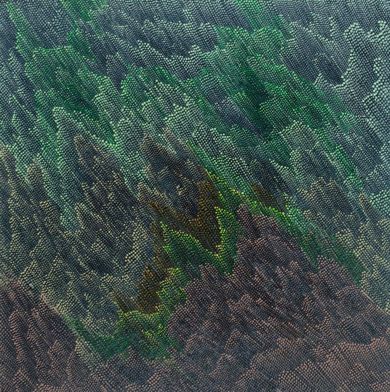 Abstract acrylic painting titled 'Untitled 63', 24x24 inches, by artist Durgesh Birthare on Canvas