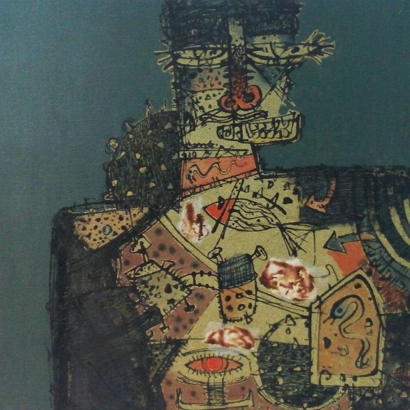 contemporary acrylic painting titled 'Untitled 7', 24x24 inches, by artist Sagar Kamble on Canvas