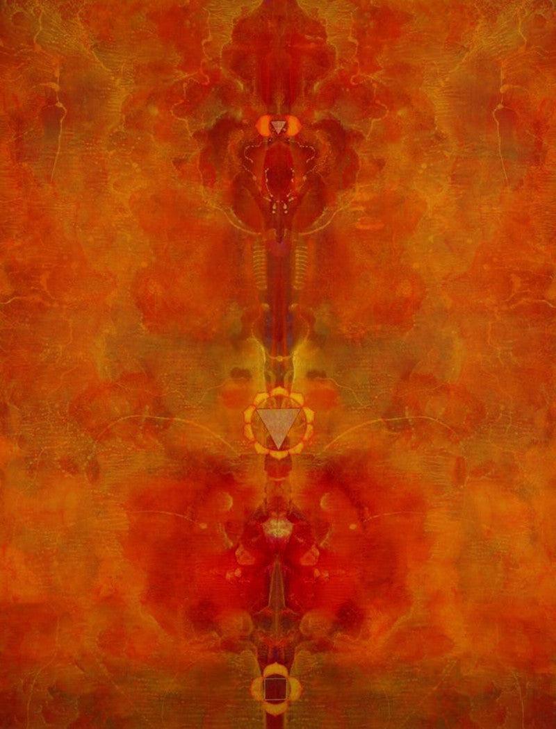 Motivational acrylic painting titled 'Untitled 7', 48x36 inches, by artist Keshav Kasar on Canvas