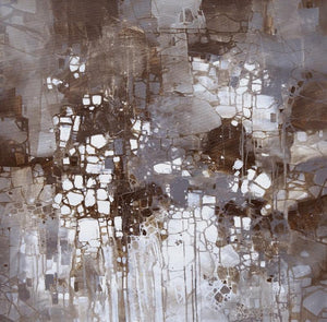 Abstract acrylic painting titled 'Untitled 7', 30x30 inches, by artist Sagar Bondre on Canvas