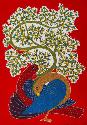 Figurative acrylic painting titled 'Untitled 7', 30x22 inches, by artist Venkat Shyam on Acid Free Paper