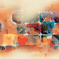 Abstract mixed media painting titled 'Untitled 7', 36x60 inches, by artist Sunil Balkawade on Canvas