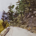 Landscape watercolor painting titled 'Untitled 7', 16x12 inches, by artist Amol Takale on Paper