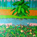 Nature acrylic painting titled 'Untitled 7', 36x30 inches, by artist Sujit Das on Canvas