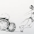 contemporary ink drawing titled 'Untitled 74', 20x25 inches, by artist Abhishek Chourasia on Paper