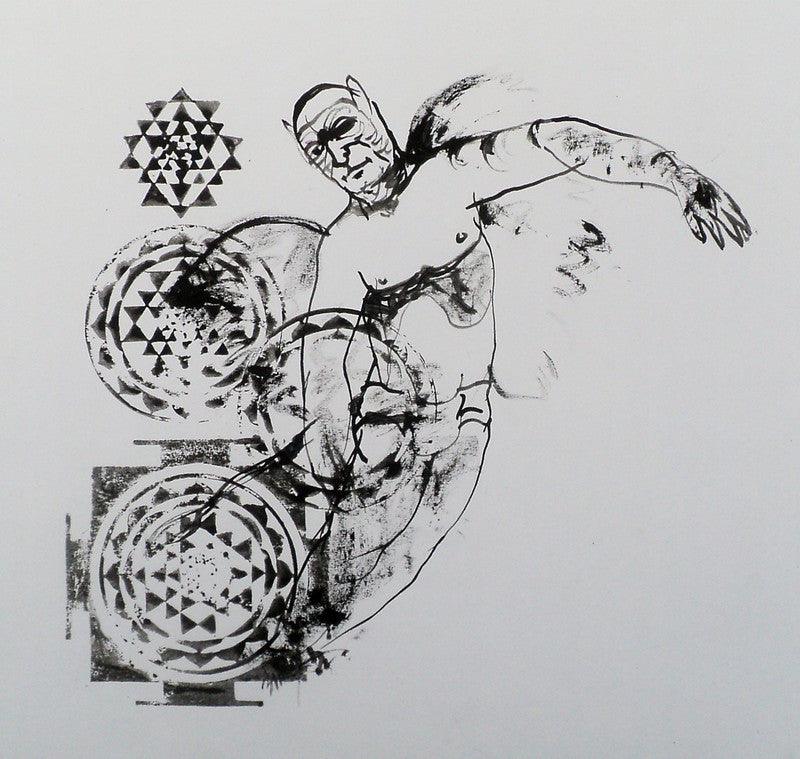 contemporary ink drawing titled 'Untitled 76', 20x25 inches, by artist Abhishek Chourasia on Paper