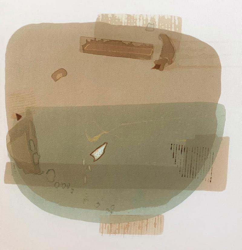 Abstract mixed media painting titled 'Untitled 76', 24x24 inches, by artist Veena Jain on Canvas