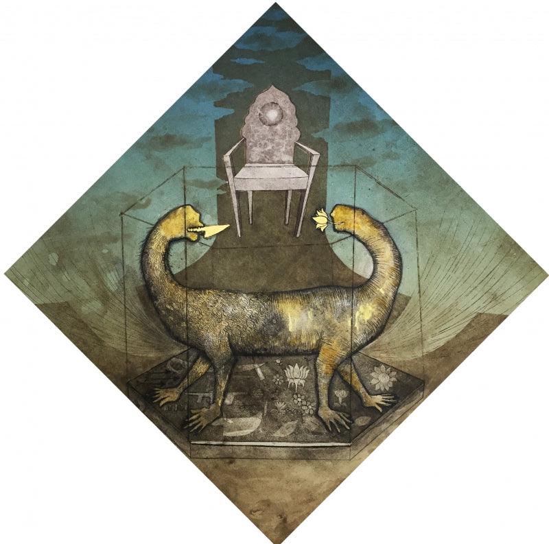 contemporary printmaking titled 'Untitled 8', 24x24 inches, by artist Prashant Kuwar on Paper