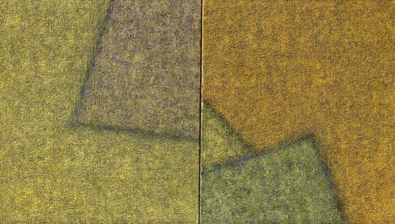 Abstract oil painting titled 'Untitled 8', 12x24 inches, by artist Ganesh Chavan on Canvas