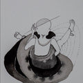contemporary ink drawing titled 'Untitled 8', 5x5 inches, by artist Hema Mhatre on Paper