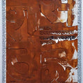 Abstract acrylic painting titled 'Untitled 8', 18x16 inches, by artist Ashutosh Apte on Paper