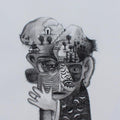Figurative pencil drawing titled 'Untitled 8', 12x6 inches, by artist Gopal Shinde on Paper