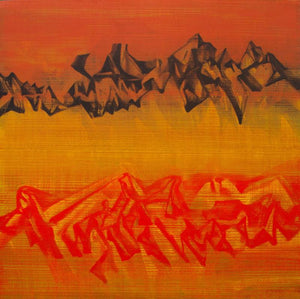 Abstract acrylic painting titled 'Untitled 8', 48x48 inches, by artist Chandan Bhowmick on Canvas