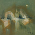 Abstract oil painting titled 'Untitled 8', 10x10 inches, by artist Manoj Kajbale on Paper