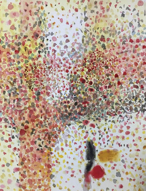 Abstract watercolor painting titled 'Untitled 8', 35x27 inches, by artist Bhanu Prakash on Paper