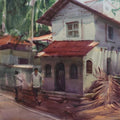 Landscape watercolor painting titled 'Untitled 9', 16x12 inches, by artist Amol Takale on Paper
