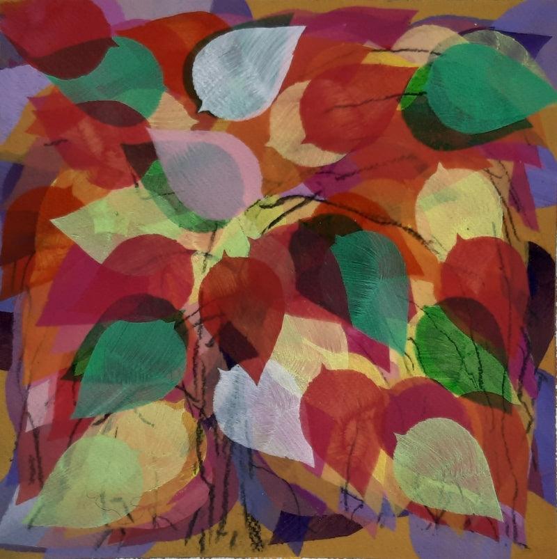 Nature acrylic painting titled 'Untitled 9', 12x12 inches, by artist Rahim Mirza on Paper