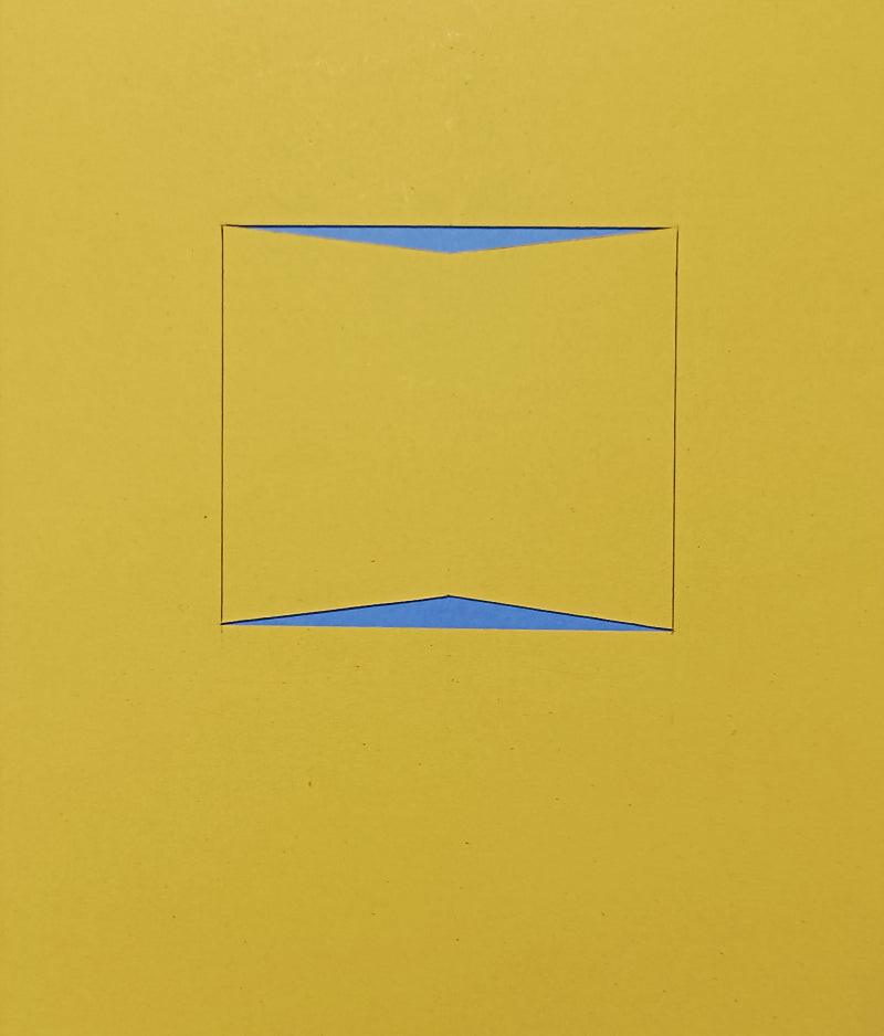 Abstract mixed media painting titled 'Untitled 9', 9x8 inches, by artist Rohit Bhanushali on Paper