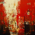 Abstract acrylic painting titled 'Untitled 9', 25x52 inches, by artist Stalin Joseph on Canvas