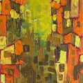 Abstract oil painting titled 'Untitled 9', 24x12 inches, by artist Karishma Wadhwa on Canvas