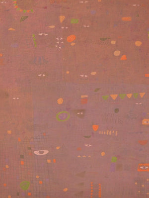 Abstract mixed media painting titled 'Untitled 9', 48x30 inches, by artist Yashvant Singh on Canvas