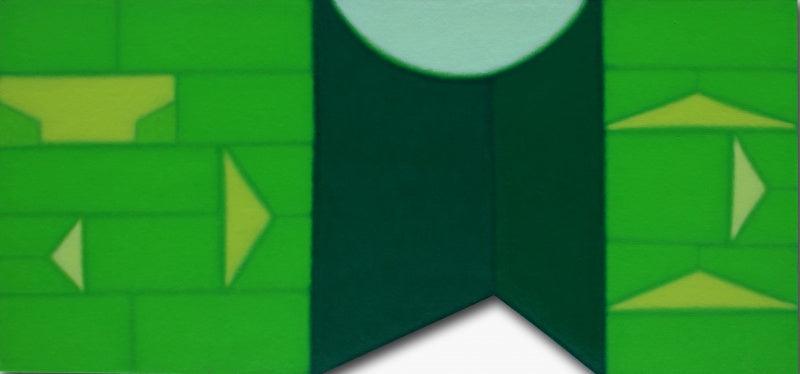 Abstract acrylic painting titled 'Untitled 9', 22x48 inches, by artist Sandip M on Canvas