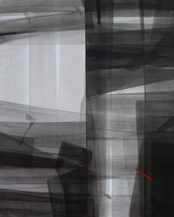 Abstract acrylic painting titled 'Untitled 9', 30x24 inches, by artist Mukhtar Kazi on Canvas