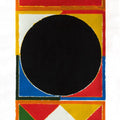 Abstract serigraphs painting titled 'Untitled', 40x15 inches, by artist S. H. Raza on Paper
