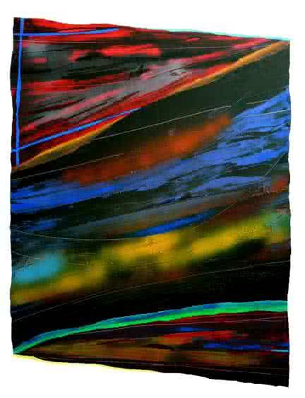 Abstract acrylic painting titled 'Untitled', 36x48 inches, by artist Vidhyasagar Upadhyay on Canvas