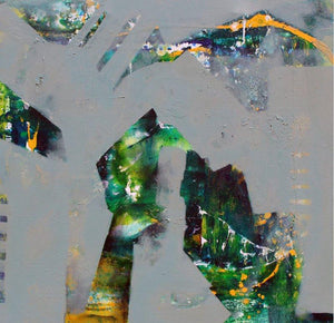 Abstract acrylic painting titled 'Untitled', 36x36 inches, by artist NIkHIl Patil on Canvas Board