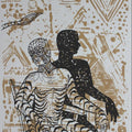 Figurative printmaking titled 'Untitled', 28x18 inches, by artist Abhishek Chourasia on Paper